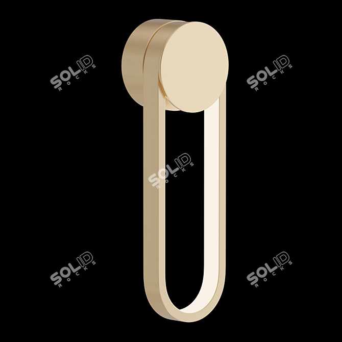 Sleek LED Wall Lamp 3D model image 4