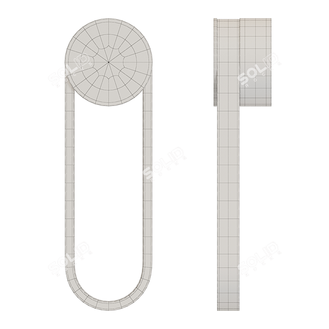 Sleek LED Wall Lamp 3D model image 5