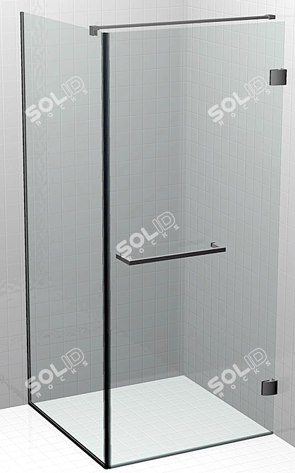 Space-Saving Shower Corner 3D model image 1