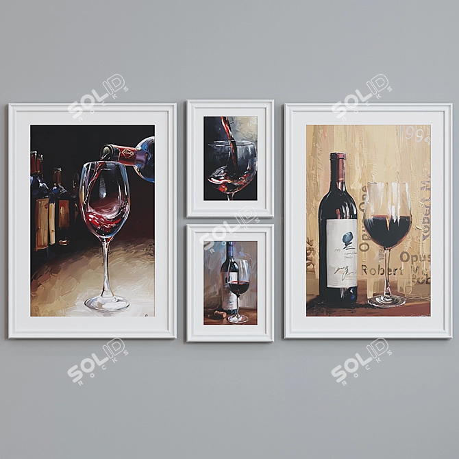 Modern Classic Picture Frame Set 3D model image 2