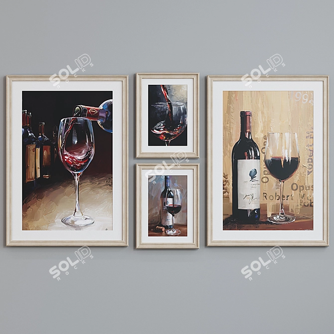 Modern Classic Picture Frame Set 3D model image 3