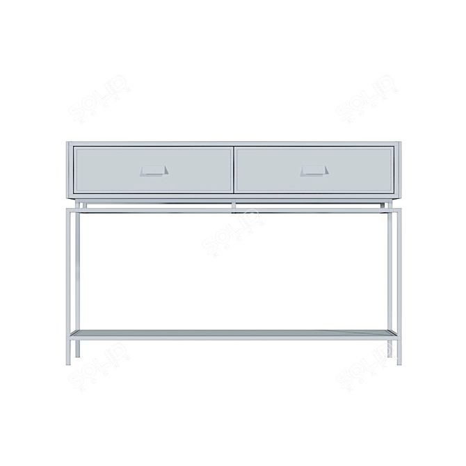 Title: Arabel Gold Console with Drawers 3D model image 6