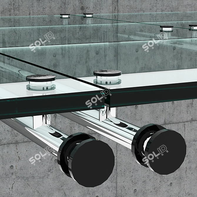 Modern Glass Canopy Design 3D model image 8