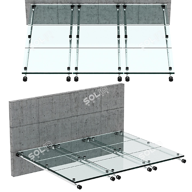 Modern Glass Canopy Design 3D model image 10