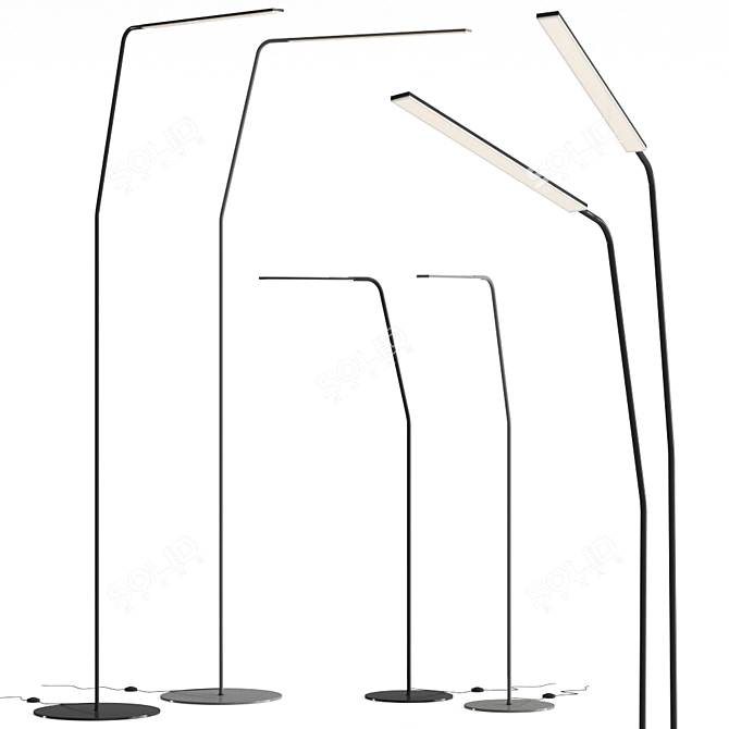 Elegant Riga F1900 Floor Lamp 3D model image 1