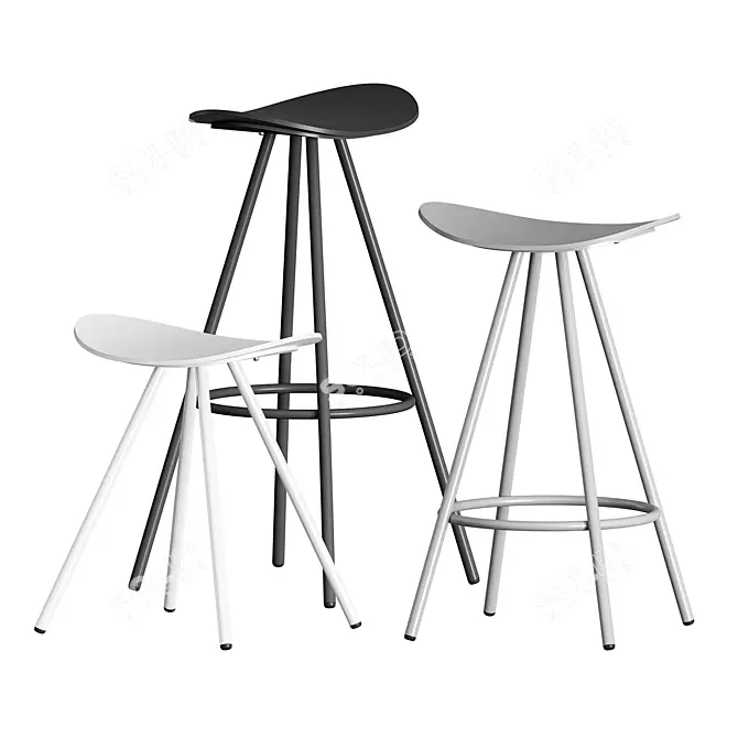 ENEA Coma 4L Stool - Lightweight and Stylish Seating Solution 3D model image 3