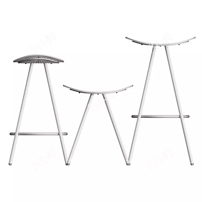 ENEA Coma 4L Stool - Lightweight and Stylish Seating Solution 3D model image 7