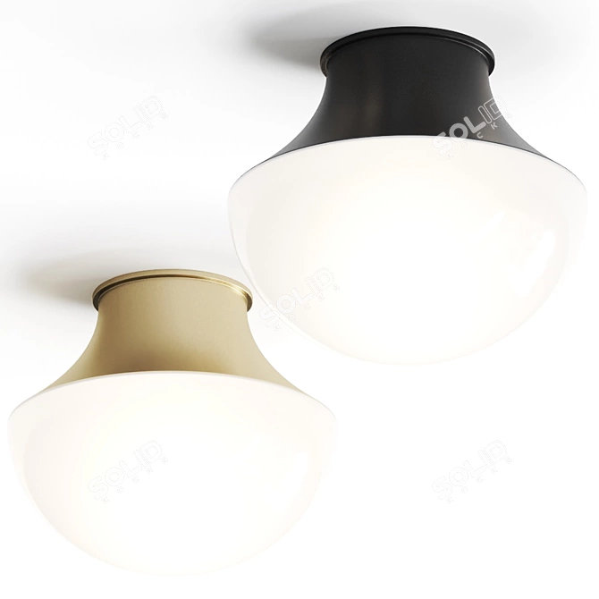 Randi Flush Mount Ceiling Lamp: Sleek and Stylish Lighting 3D model image 1