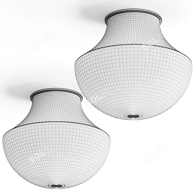 Randi Flush Mount Ceiling Lamp: Sleek and Stylish Lighting 3D model image 2