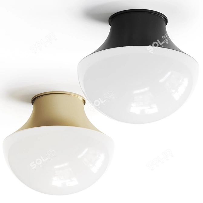 Randi Flush Mount Ceiling Lamp: Sleek and Stylish Lighting 3D model image 3