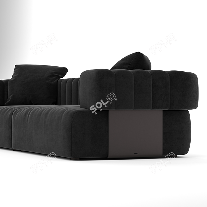 Luxurious Fendi Truman Sofa 3D model image 5