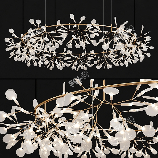 Elegant BLOOM Chandelier to Illuminate Any Space 3D model image 1