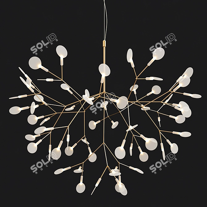 Ethereal Blossom Chandelier 3D model image 1