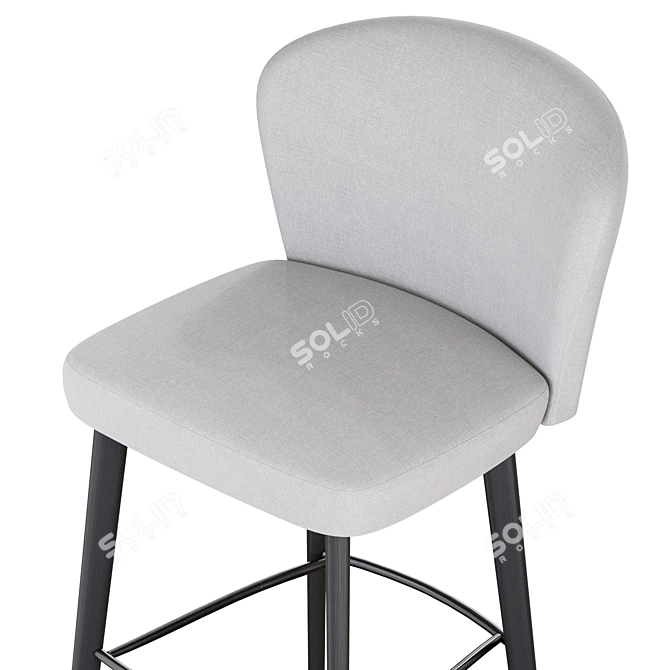 Title: Sleek Minotti ASTON Stool - Contemporary Chic! 3D model image 2