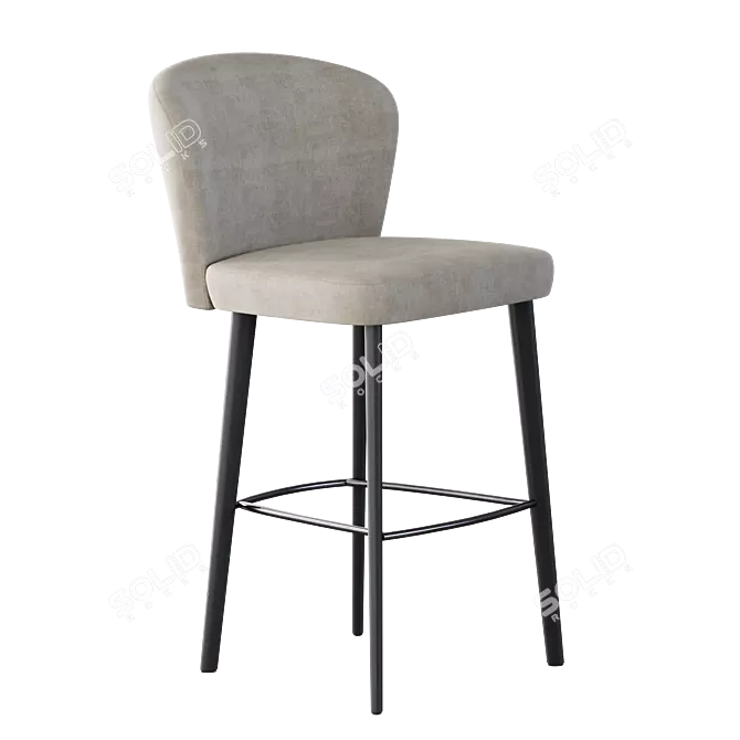 Title: Sleek Minotti ASTON Stool - Contemporary Chic! 3D model image 3