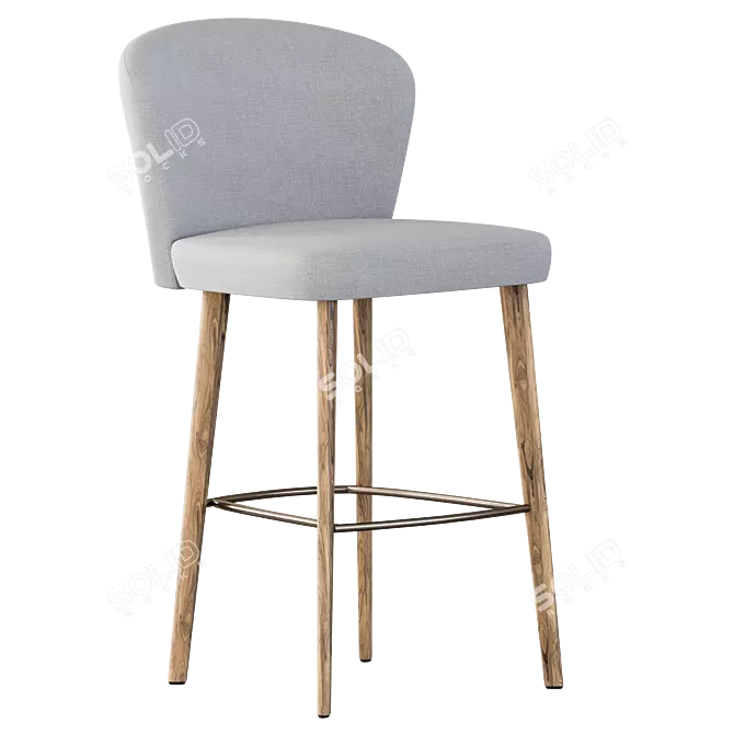 Title: Sleek Minotti ASTON Stool - Contemporary Chic! 3D model image 5