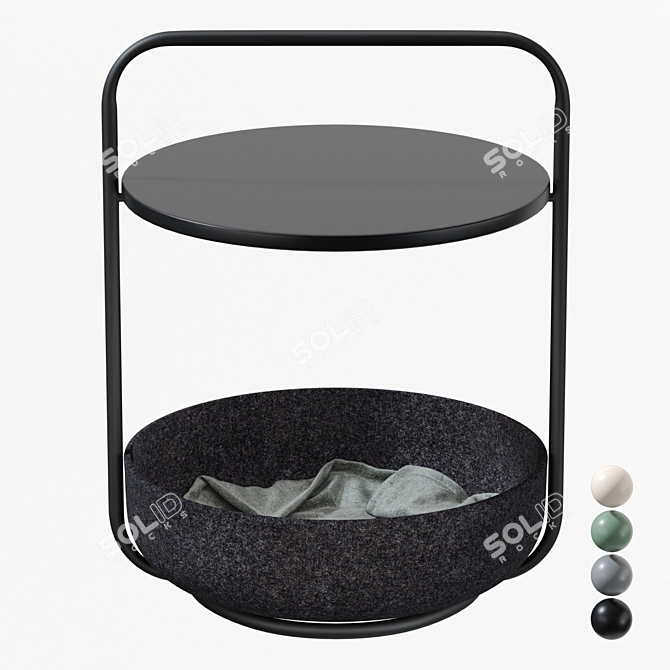 Scandi Cat Basket Table 3D model image 13
