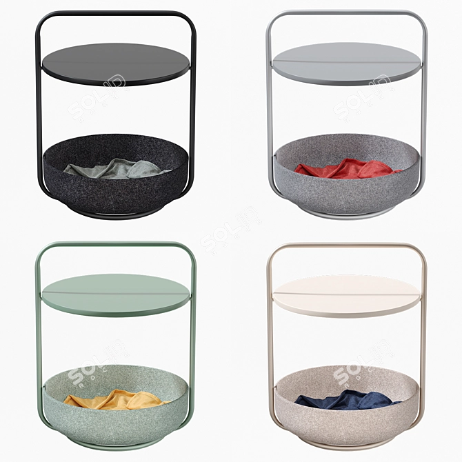 Scandi Cat Basket Table 3D model image 15