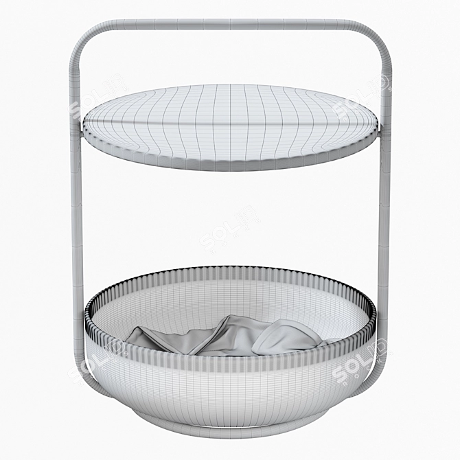 Scandi Cat Basket Table 3D model image 16