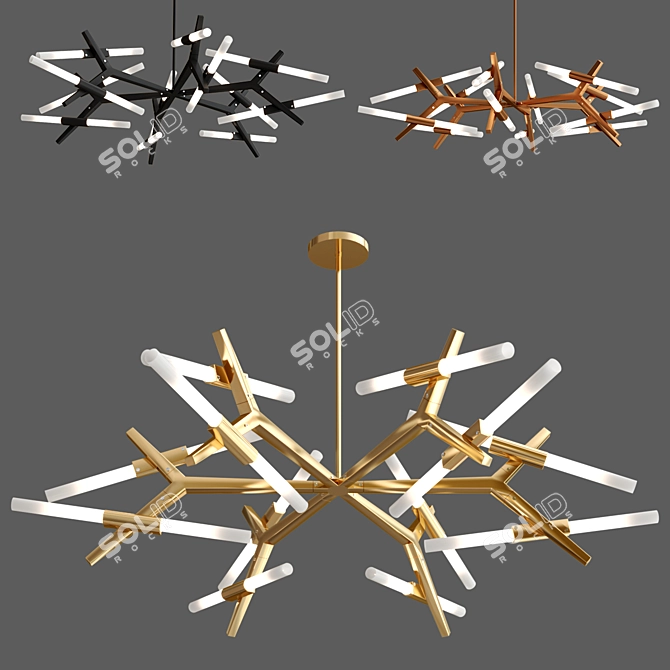 Astral Agnes 24-bulb Chandelier 3D model image 3