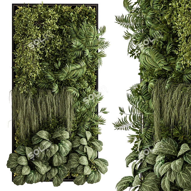 Metal Frame Vertical Wall Garden 3D model image 1