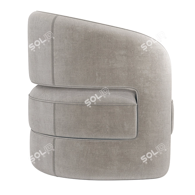 Elegant Ambra Armchair: Italian Design 3D model image 4