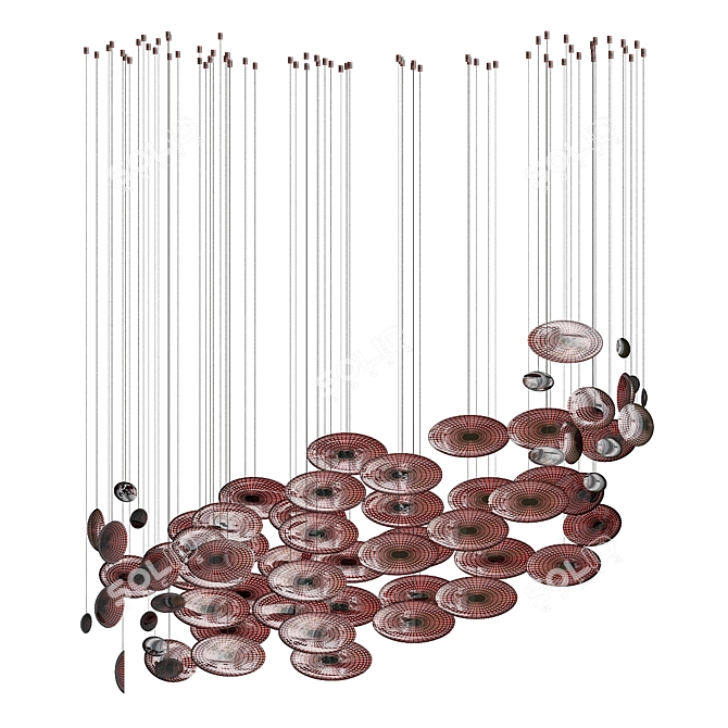 Elegant Bowls Chandelier - Sans Souci 3D model image 2