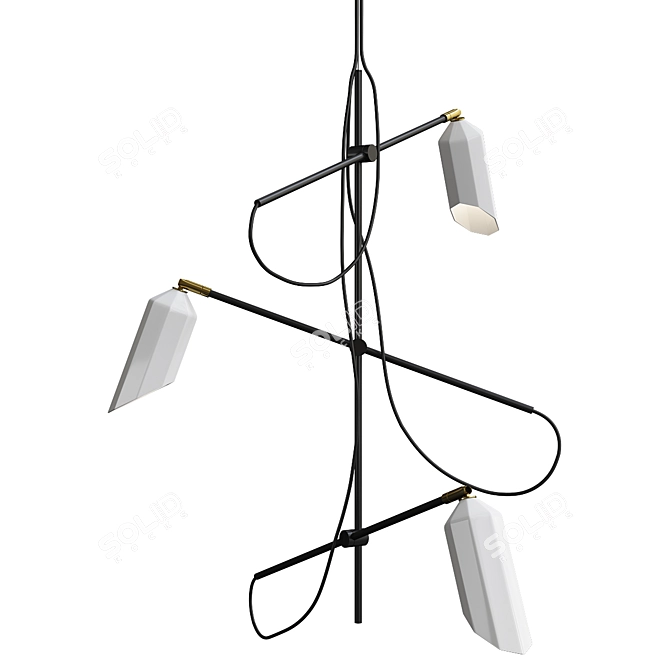 Pliverre Chandelier: Elegant Illumination for Any Space 3D model image 1