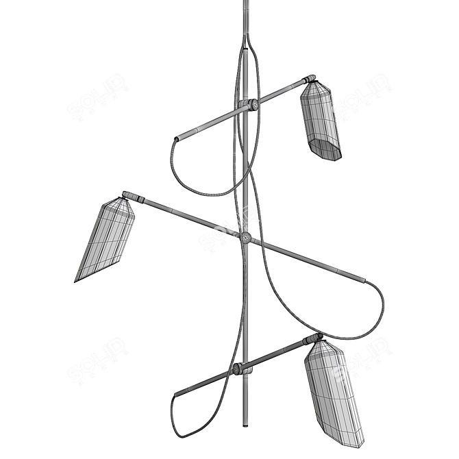 Pliverre Chandelier: Elegant Illumination for Any Space 3D model image 2