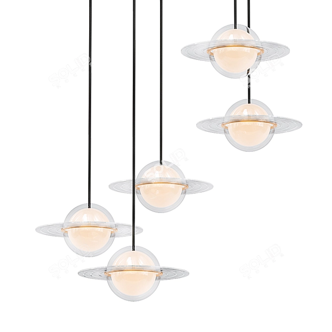 Modern Design Electron Lamp 3D model image 1