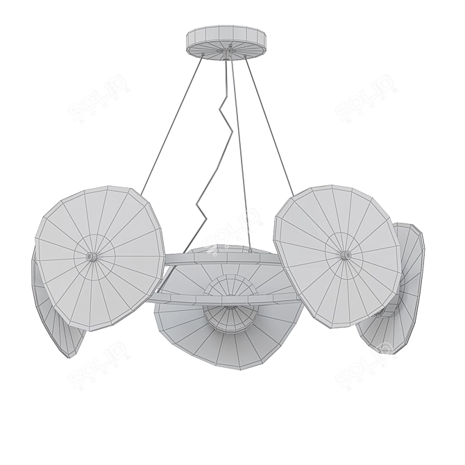 Ethereal Smoky Chandelier 3D model image 2