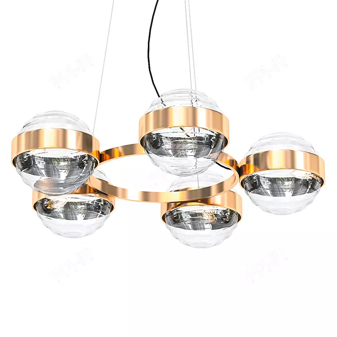 Leandra Chandelier: Elegant Lighting Solution 3D model image 1