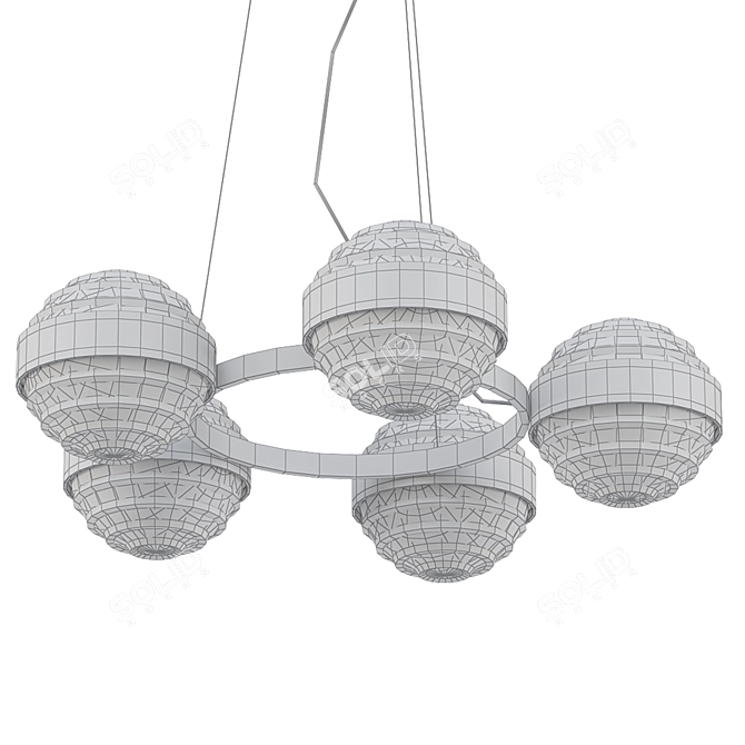 Leandra Chandelier: Elegant Lighting Solution 3D model image 2