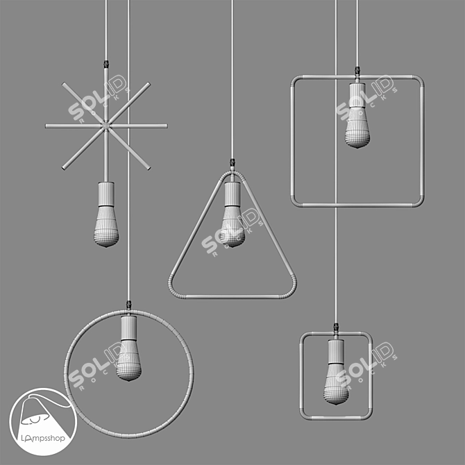 Circuit Pendant: Modern Lighting 3D model image 2