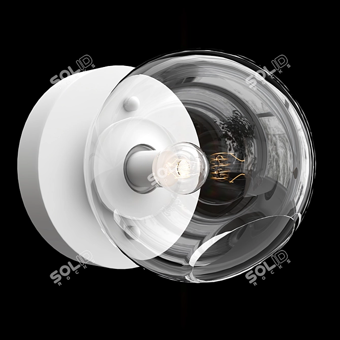 Minimalist White Sconce Light 3D model image 3