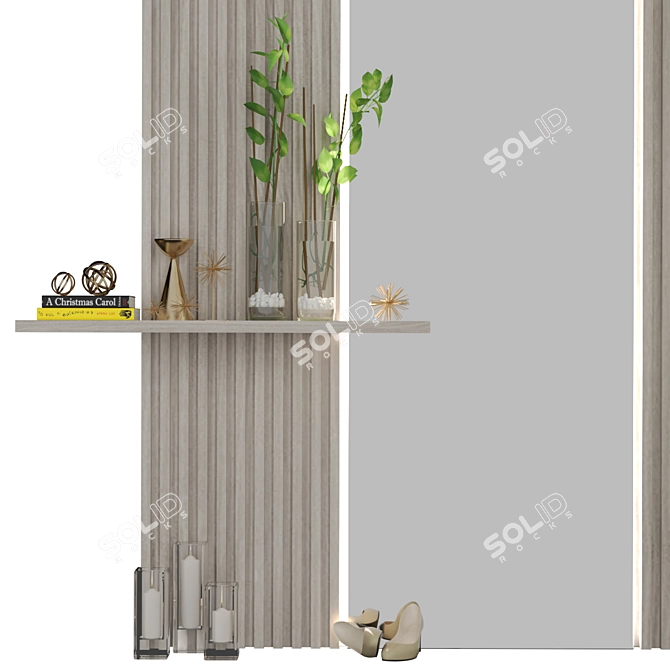 Elegant Harmony Hallway Composition 3D model image 3