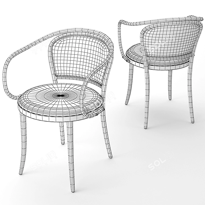 TON 33 Armchair: Stylish, Comfortable, & Modern 3D model image 6