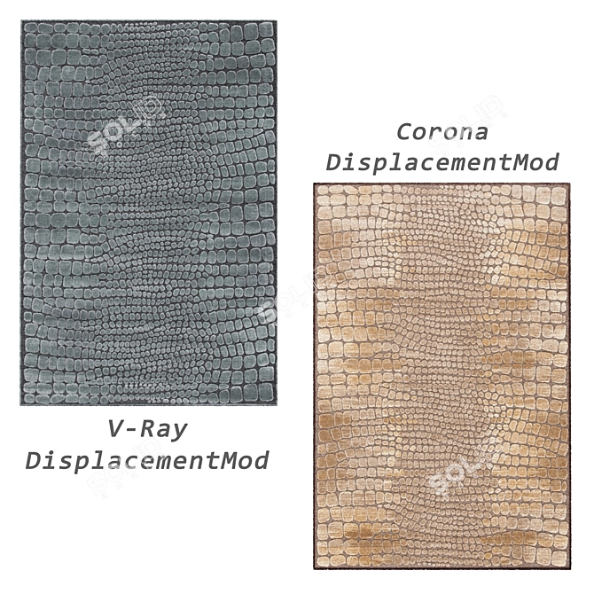 Versatile Set of 6 Rugs: No 287 3D model image 4