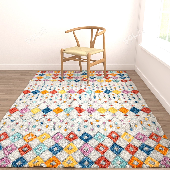 Versatile Set of 8 Rugs 3D model image 5