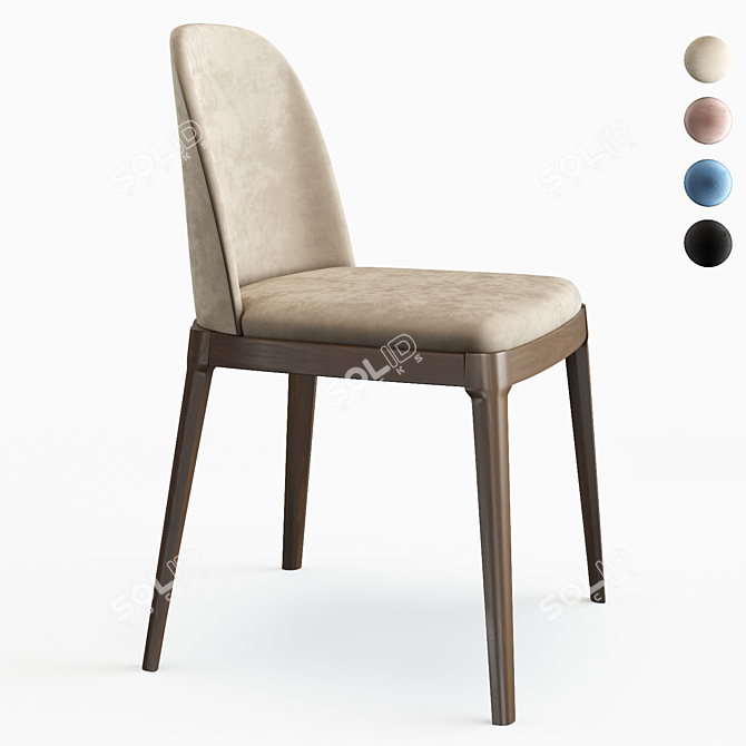 Modern Mercury Row Furness Dining Chair 3D model image 1