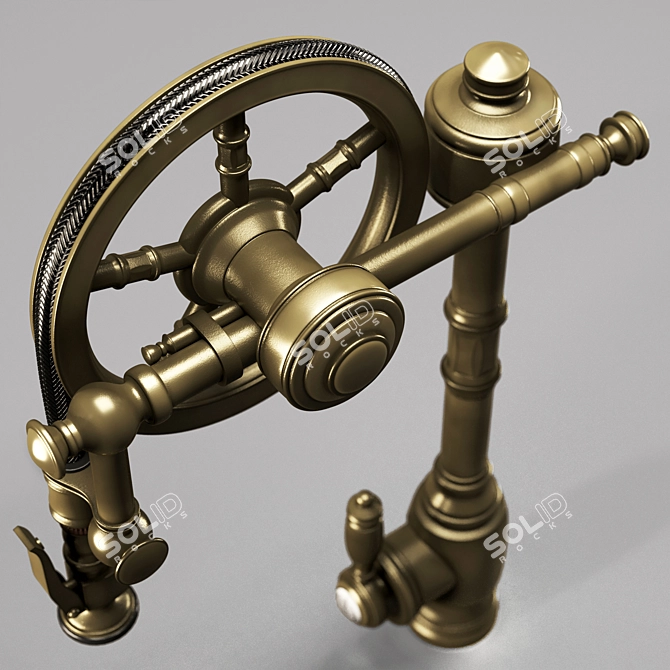 Rustic Elegance: Waterstone & Kingston Faucets 3D model image 3