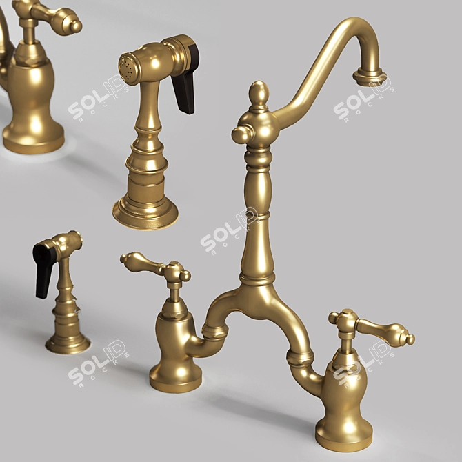 Rustic Elegance: Waterstone & Kingston Faucets 3D model image 9