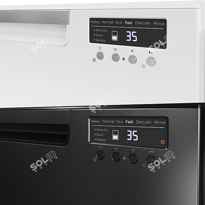 Fisher & Paykel Dishwasher: Sleek, Efficient, Powerful 3D model image 4