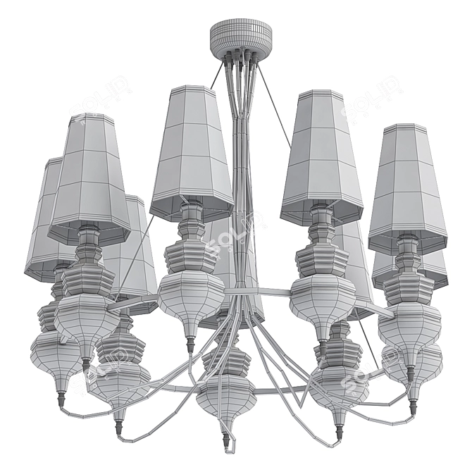 Elegant Anna Maria Chandelier 3D model image 2