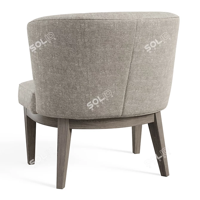 Driftwood Barrel Chair: Stylish, Comfortable, and Easy Assembly 3D model image 4