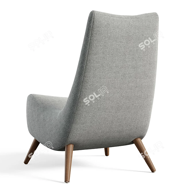 Lynsey Deep Gray Lounge Chair 3D model image 5