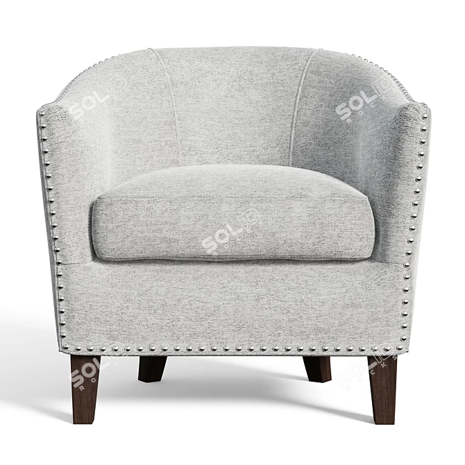 Title: Stylish Stansbury Barrel Chair 3D model image 2