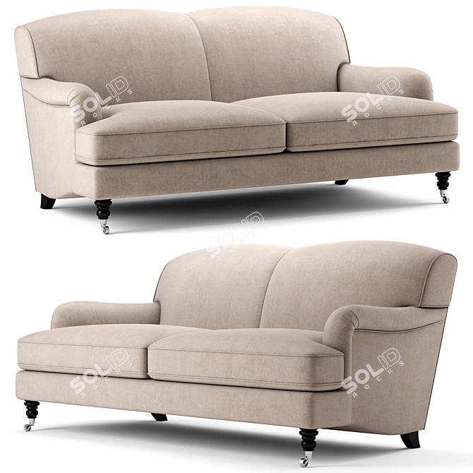 Luxury Furniture: Howard Sofa & Chair 3D model image 1