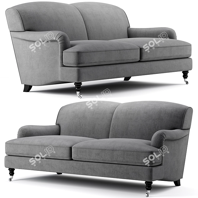 Luxury Furniture: Howard Sofa & Chair 3D model image 2