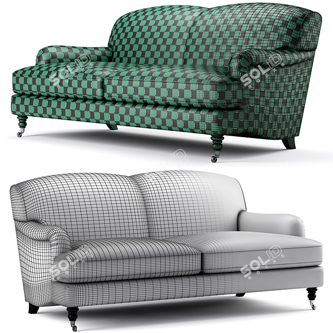 Luxury Furniture: Howard Sofa & Chair 3D model image 3